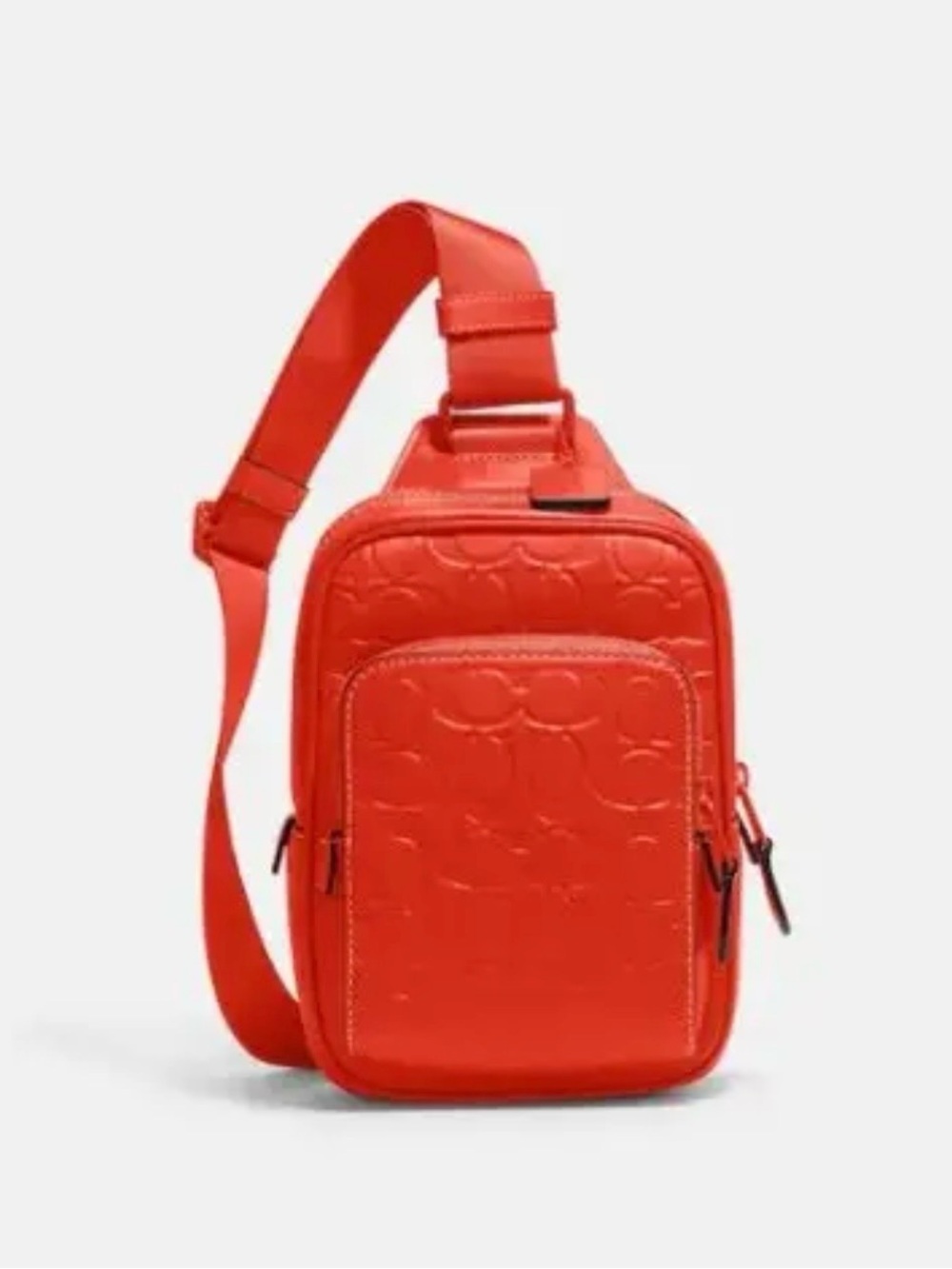 Orange Coach Crossbody Sling Bag